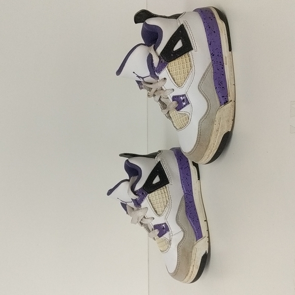 JORDAN IV RETRO TD WHITE ULTRAVIOLET NEUTRAL TODDLER SNEAKER. - Picture 5 of 8